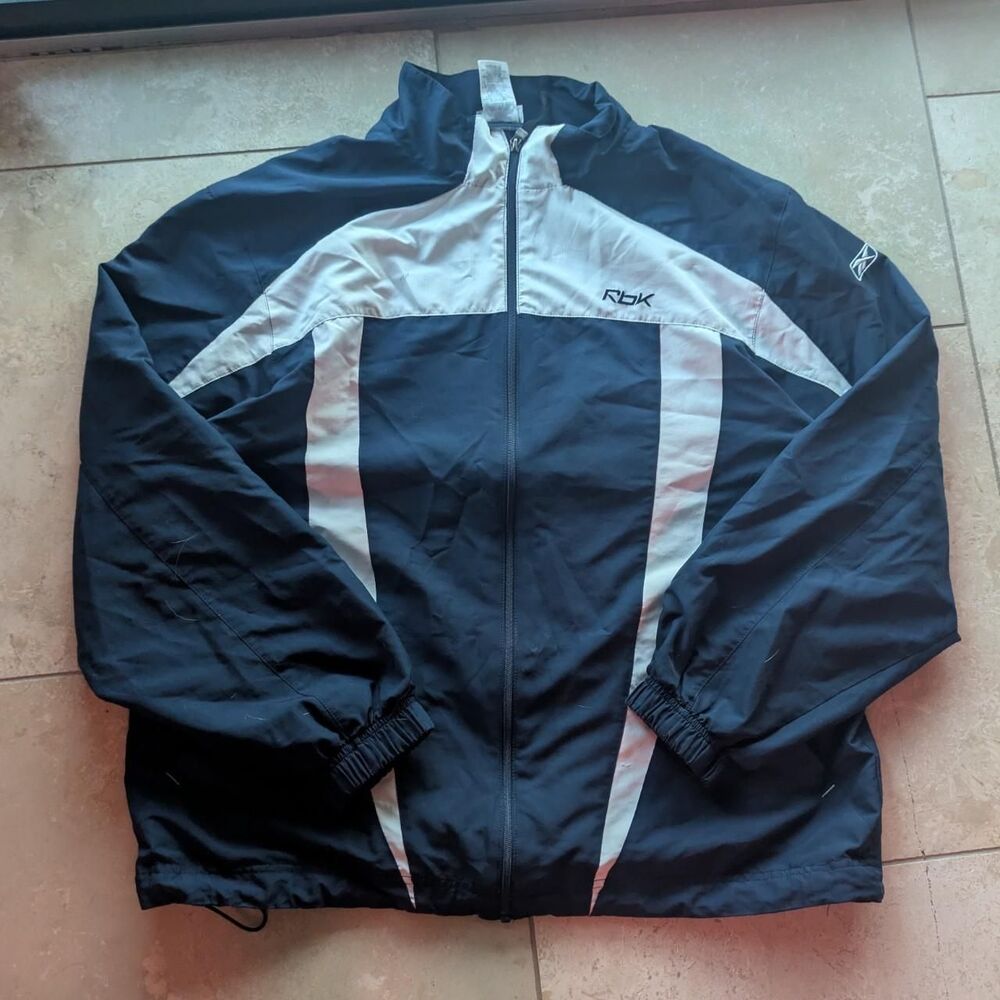 Reebok Men's Navy and White Jacket